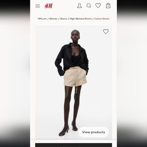 H&M Light Beige Cotton Shorts